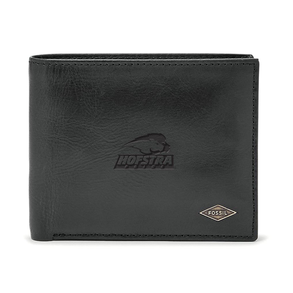 Hofstra University Pride Fossil Leather Ryan RFID Passcase Wallet - Black