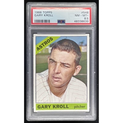 1966 Topps #548 Gary Kroll SP PSA 8.5