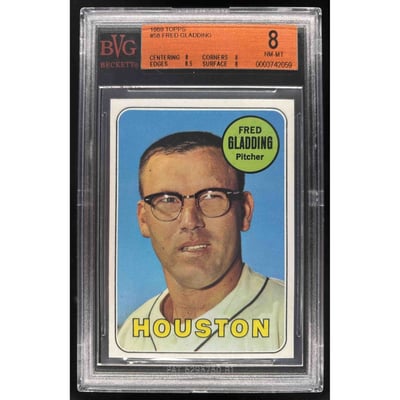 1969 Topps #58 Fred Gladding BGS 8