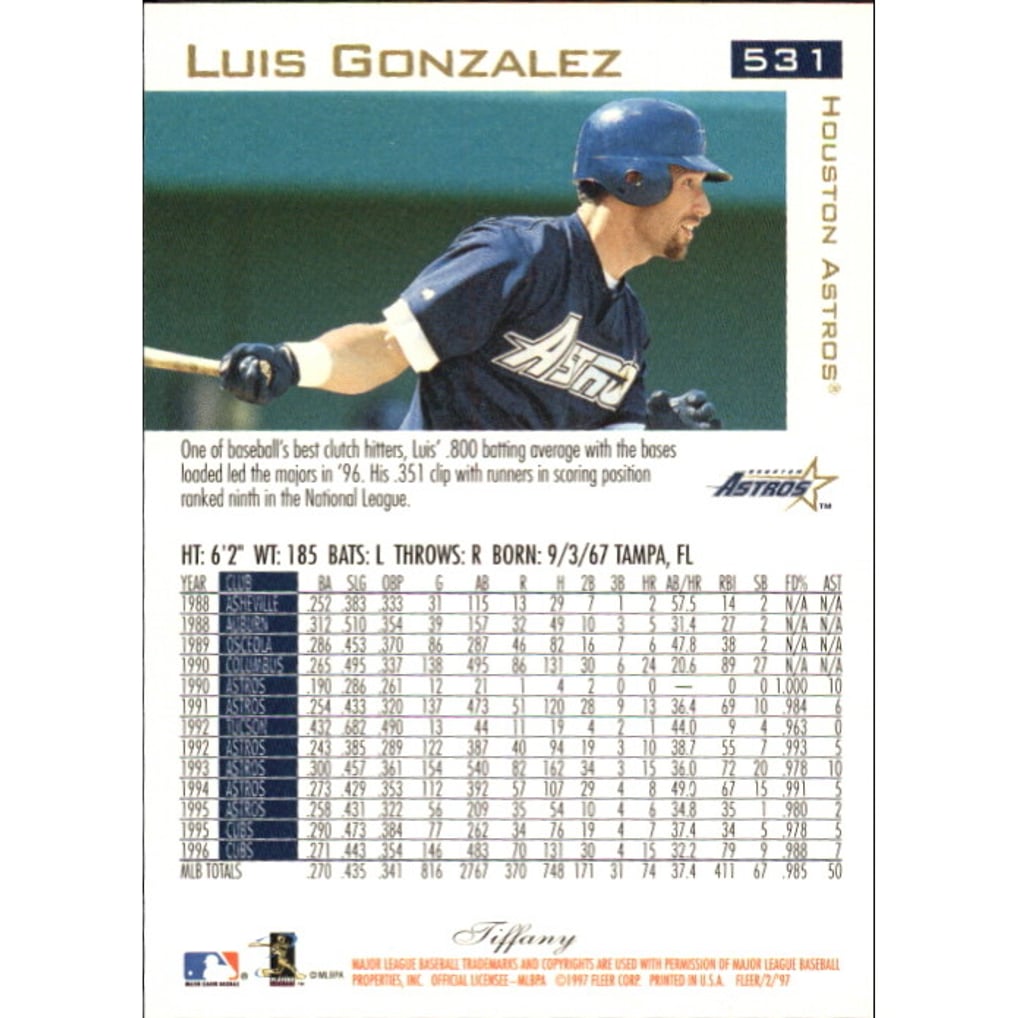 1997 Fleer Tiffany #531 Luis Gonzalez