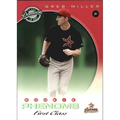 2001 Donruss Class of 2001 First Class #271 Greg Miller PH