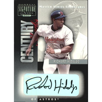 2001 Donruss Signature Century Marks Masters Series #22 Richard Hidalgo