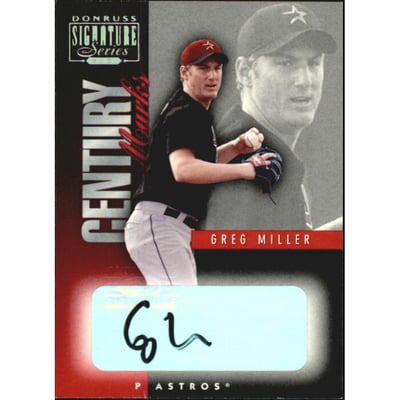 2001 Donruss Signature Century Marks #32 Greg Miller/194