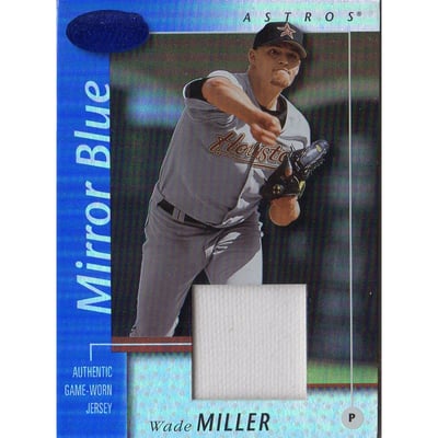 2002 Leaf Certified Mirror Blue #55 Wade Miller Jsy