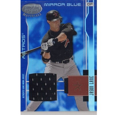 2003 Leaf Certified Materials Mirror Blue Materials #71 Jason Lane Jsy/100