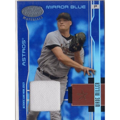 2003 Leaf Certified Materials Mirror Blue Materials #73 Wade Miller Jsy/100