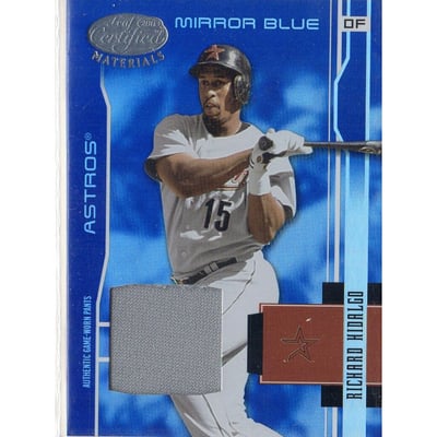 2003 Leaf Certified Materials Mirror Blue Materials #74 Richard Hidalgo Pants/100