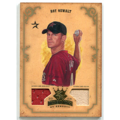2004 Diamond Kings DK Materials Gold #134 Roy Oswalt Bat-Jsy/50
