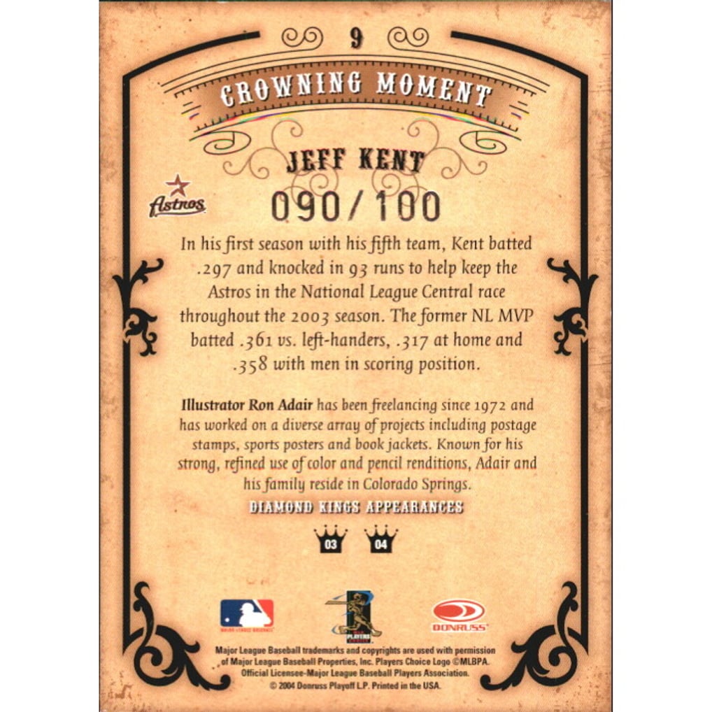 2004 Diamond Kings Framed Silver #9 Jeff Kent