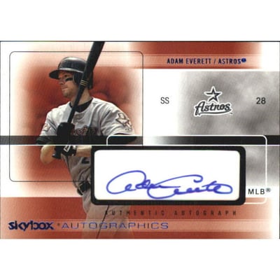 2005 SkyBox Autographics Signatures Blue #AE Adam Everett/590 *