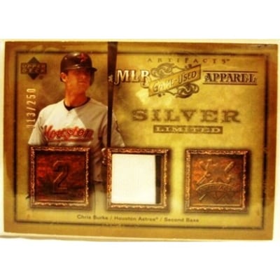2006 Artifacts MLB Game-Used Apparel Silver Limited #CB Chris Burke Jsy/250