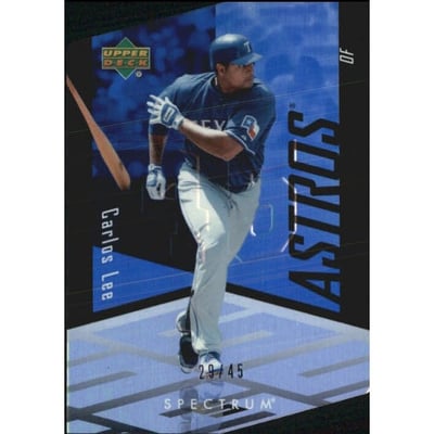 2007 Upper Deck Spectrum Die Cut Blue Jersey Number #44 Carlos Lee/45
