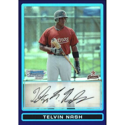 2009 Bowman Chrome Draft Prospects Purple Refractors #BDPP10 Telvin Nash