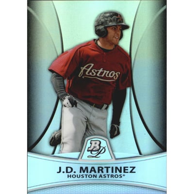 2010 Bowman Platinum Prospects Refractors Thin Stock #PP23 J.D. Martinez