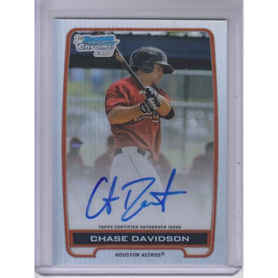 2012 Bowman Chrome Prospect Autographs Refractors #CD Chase Davidson