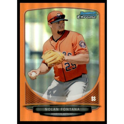 2013 Bowman Chrome Prospects Orange Refractors #BCP112 Nolan Fontana