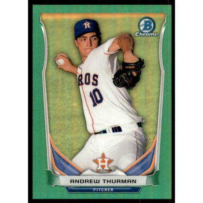 2014 Bowman Chrome Prospects Series 2 Green Refractors #BCP46 Andrew Thurman