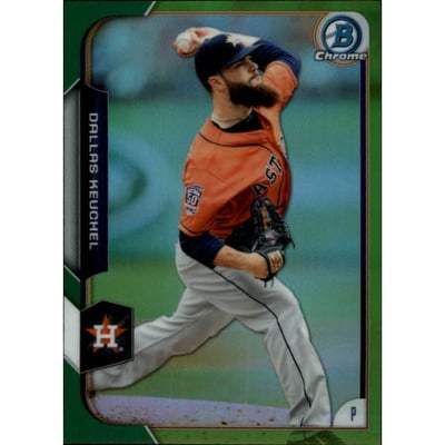 2015 Bowman Chrome Green Refractors #154 Dallas Keuchel