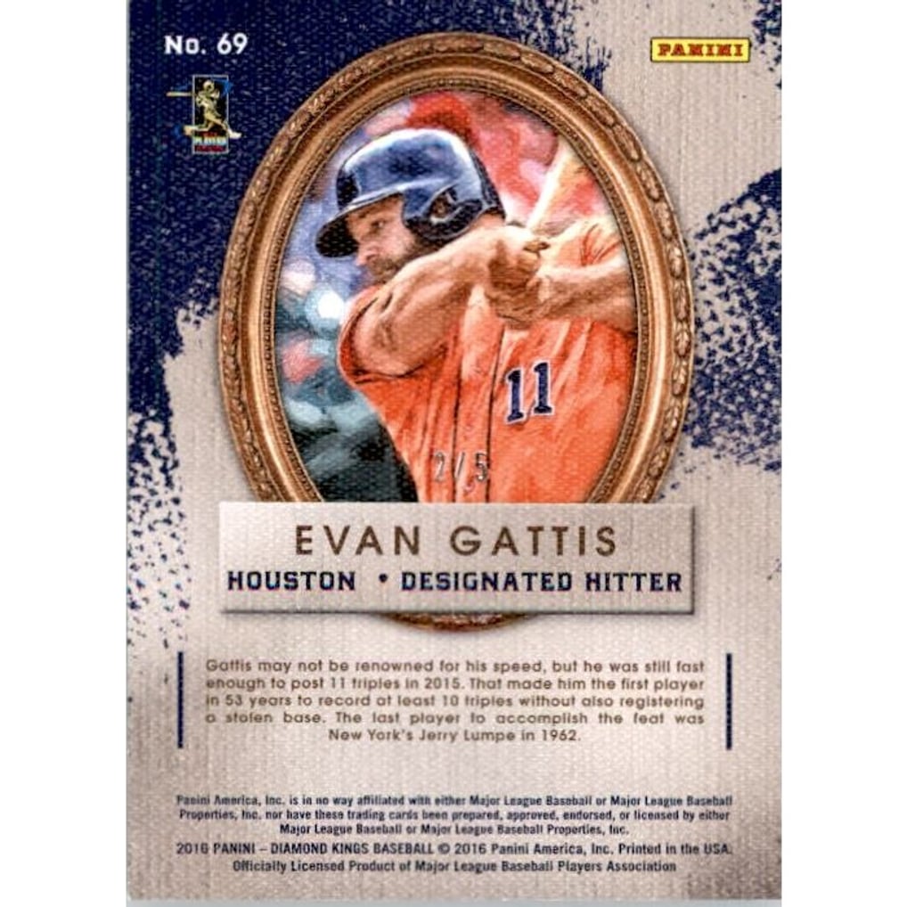 2016 Diamond Kings Framed Green #69 Evan Gattis