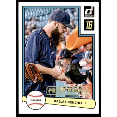 2016 Donruss '82 Gold Press Proof #6 Dallas Keuchel