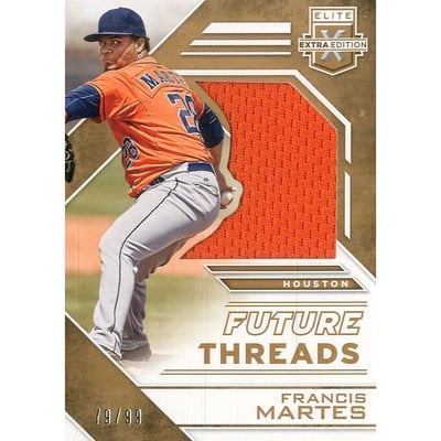 2016 Elite Extra Edition Future Threads Silhouettes Holo Gold #9 Francis Martes/99