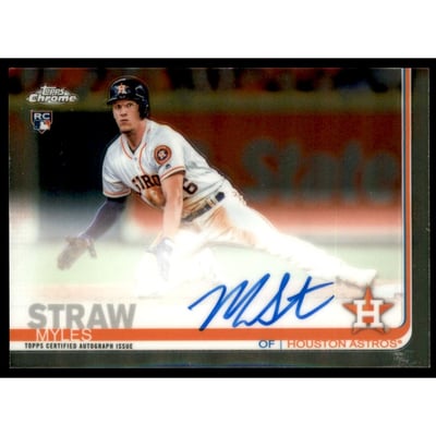 2019 Topps Chrome Rookie Autographs #RAMS Myles Straw