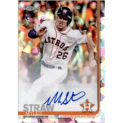2019 Topps Chrome Sapphire Rookie Autographs #CSAMS Myles Straw