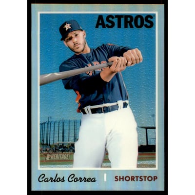2019 Topps Heritage Chrome Refractors #THC423 Carlos Correa