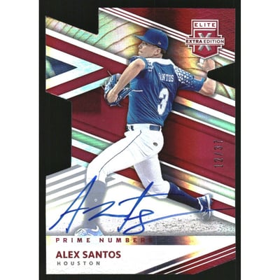 2020 Elite Extra Edition Signatures Prime Numbers B Die Cut #72 Alex Santos/37
