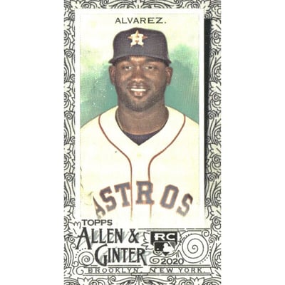 2020 Topps Allen and Ginter Mini Black Border #118 Yordan Alvarez