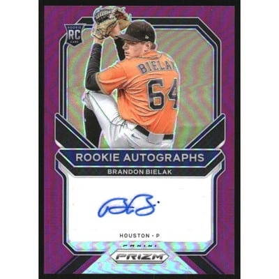 2021 Panini Prizm Rookie Autographs Prizms Purple #92 Brandon Bielak/50