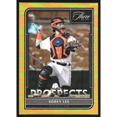 2022 Panini Three and Two Prospects Holo Gold #42 Korey Lee