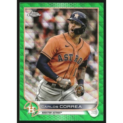 2022 Topps Chrome Green Wave Refractors #213 Carlos Correa