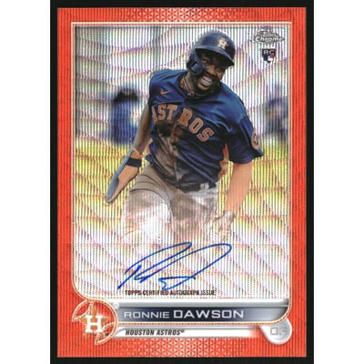 2022 Topps Chrome Rookie Autographs Orange Wave Refractors #RARDA Ronnie Dawson