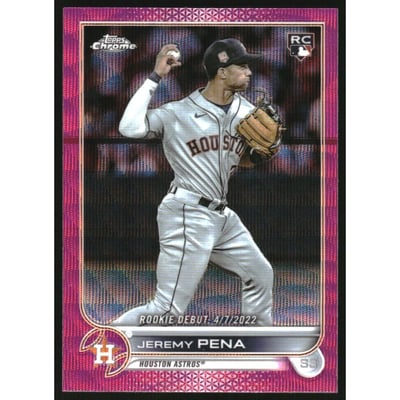 2022 Topps Chrome Update Pink Wave Refractors #USC126 Jeremy Pena