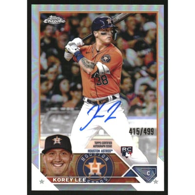 2023 Topps Chrome Rookie Autographs Refractors #RAKL Korey Lee