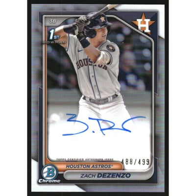 2024 Bowman Chrome Prospect Autographs Refractors #CPAZD Zach Dezenzo