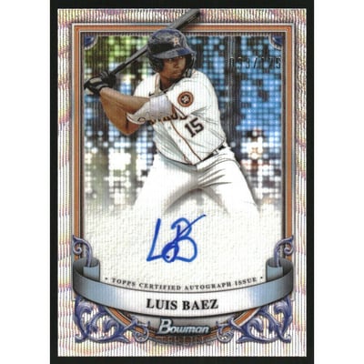 2024 Bowman Sterling Prospect Autographs Wave Refractors #PALB Luis Baez