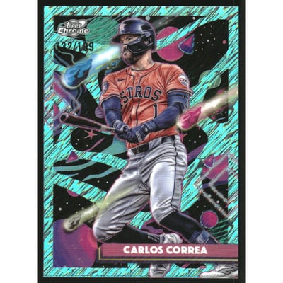 2025 Topps Cosmic Chrome Aqua Equinox Refractors #101 Carlos Correa