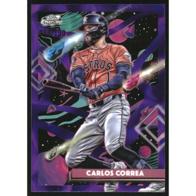 2025 Topps Cosmic Chrome Purple Nebula Refractors #101 Carlos Correa