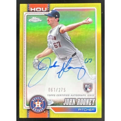 2026 Topps Chrome Retail Rookie Yellow #RA-ROO John Rooney RC Auto /275
