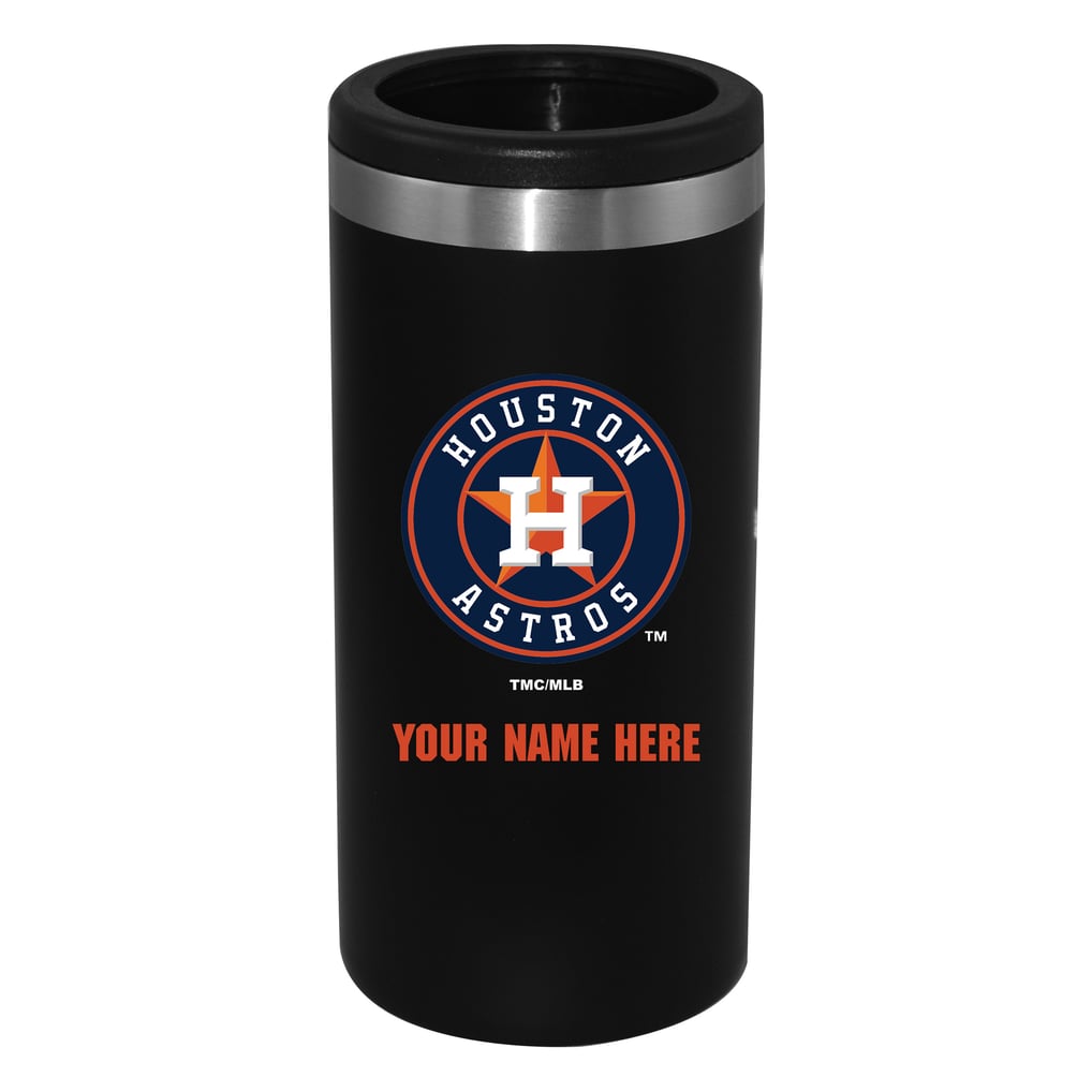 Houston Astros 12oz. Personalized Slim Can Holder - Black