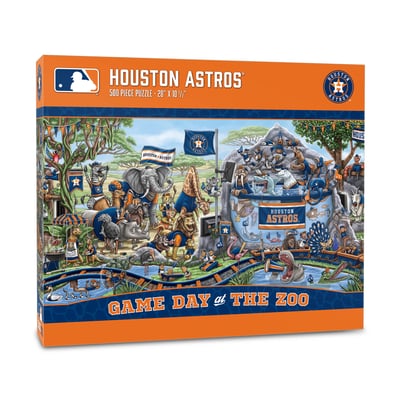 Houston Astros Fanpoint 10.5" x 28" Game Day at the Zoo 500-Piece Puzzle