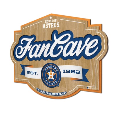 Houston Astros Fanpoint 12.5" x 17" Fan Cave Sign
