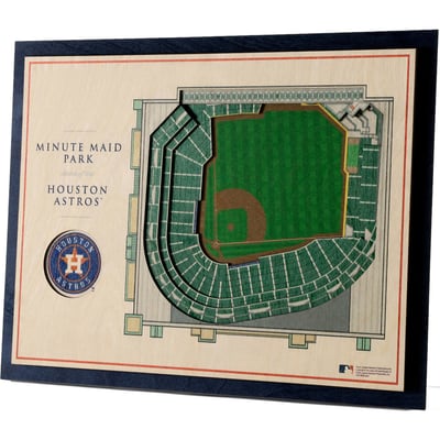 Houston Astros Fanpoint 17'' x 13'' 5-Layer 3D StadiumView Wall Art