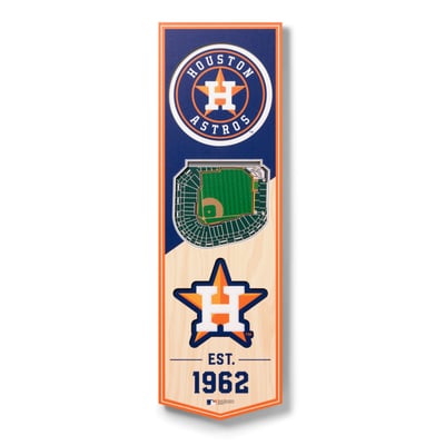 Houston Astros Fanpoint 6'' x 19'' 3D StadiumView Banner