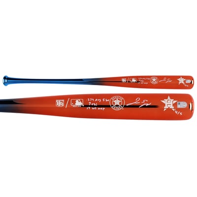 George Springer Houston Astros Autographed Fanatics Authentic Big Time Bats Chrome Bat with Multiple Inscriptions - Limited Edition #4/5