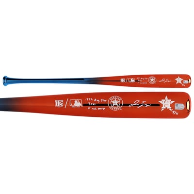George Springer Houston Astros Autographed Fanatics Authentic Big Time Bats Chrome Bat with Multiple Inscriptions - Limited Edition #5/5