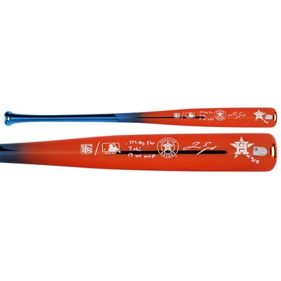 George Springer Houston Astros Autographed Fanatics Authentic Big Time Bats Chrome Bat with Multiple Inscriptions - Limited Edition of 5