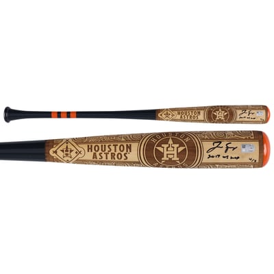 George Springer Houston Astros Autographed Fanatics Authentic Pillbox Bat Company Mural Series Bat with "2017 WS MVP" Inscription - Limited Edition #4/5